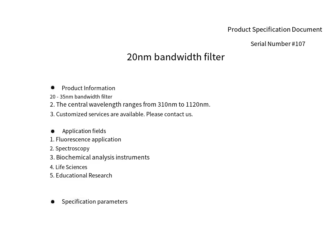 Bandpass Filter Bandpass Filter